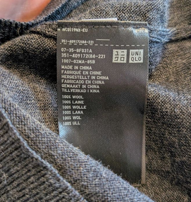 Sweter wełniany męski Uniqlo