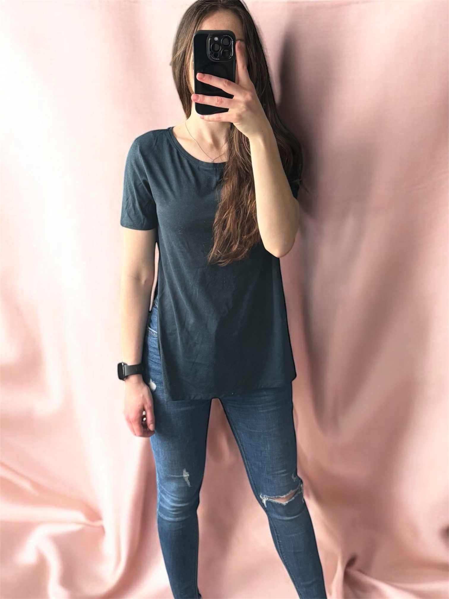 Koszulka z rozcięciem po bokach H&M