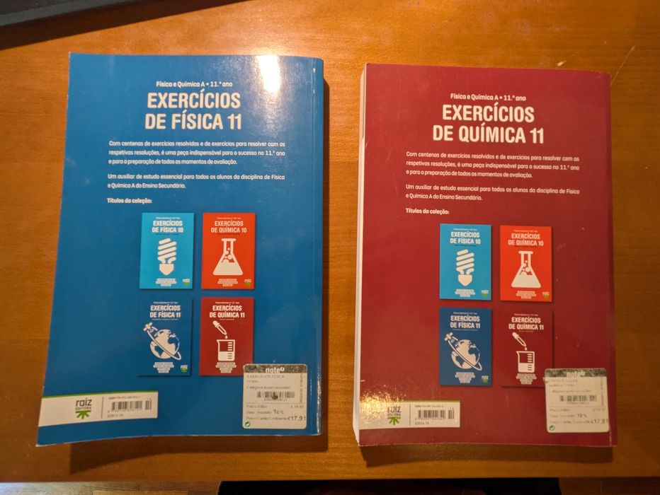 Livros de Exercícios Física e Química 11º Ano