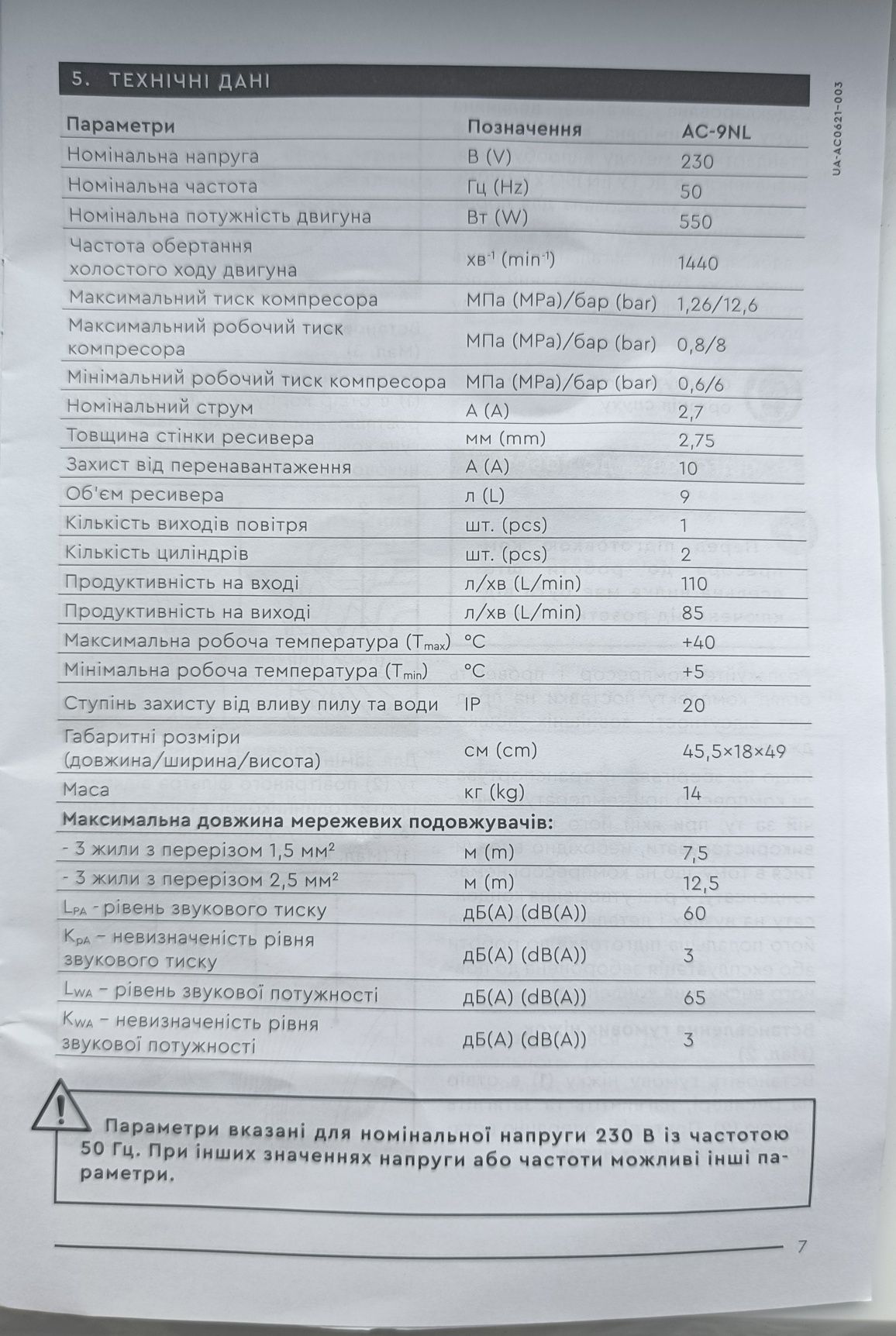 Пневмокомпресор АС-9NL
