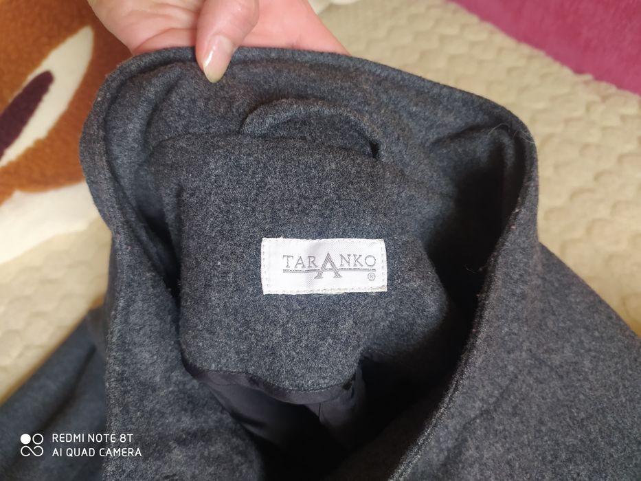 Płaszcz 40 L do  xl Taranko jak nowy idealny stan! szary wełna