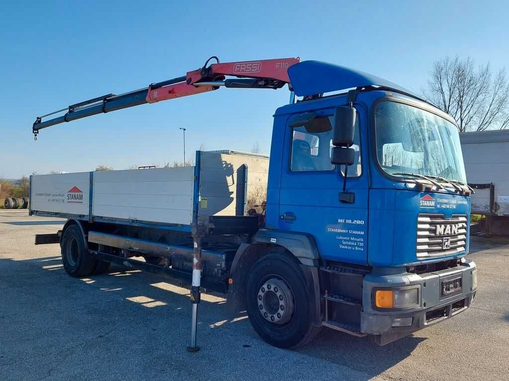 2003 Бортовий MAN 18.285 кран-маніпулятор Fassi F110A.23 не самоскид