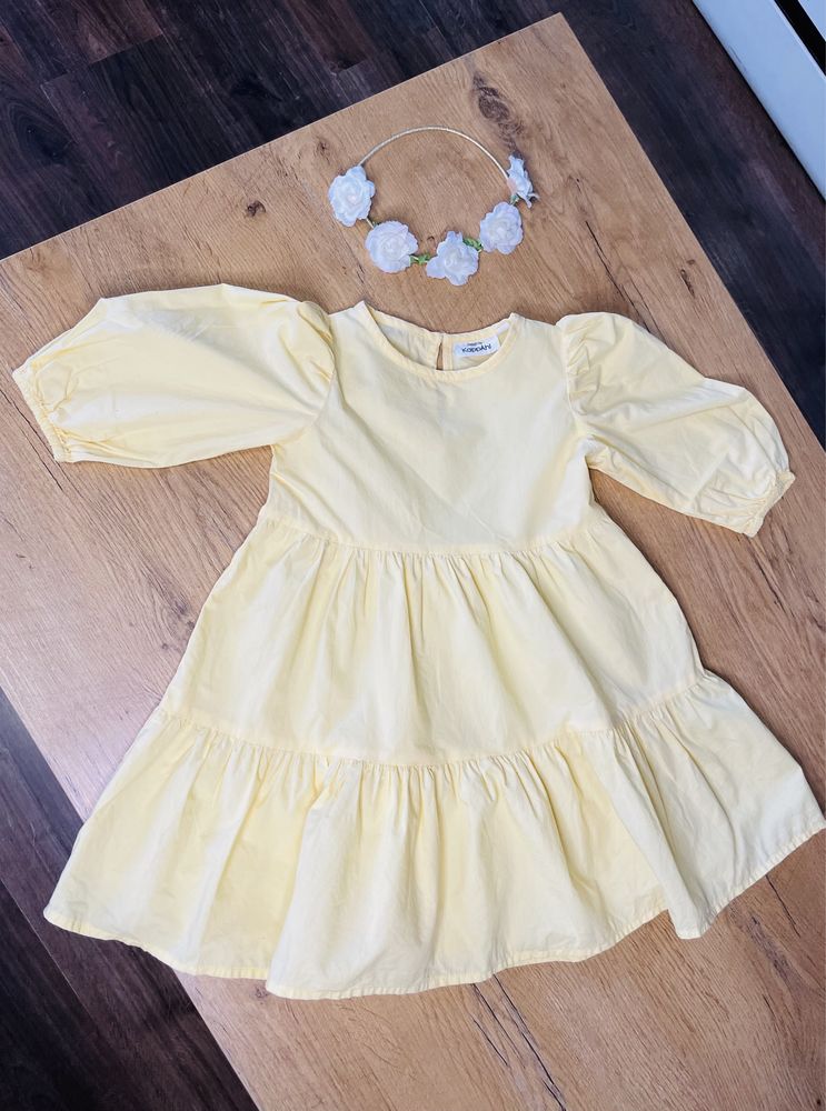 Bawełniana falbaniasta sukienka KappAhl 86 cm