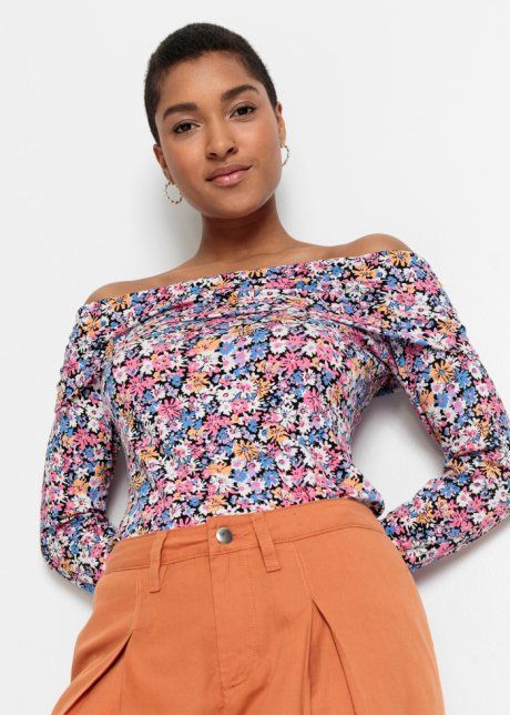 B.P.C bluzka odkryte ramiona kwiatki r.44/46