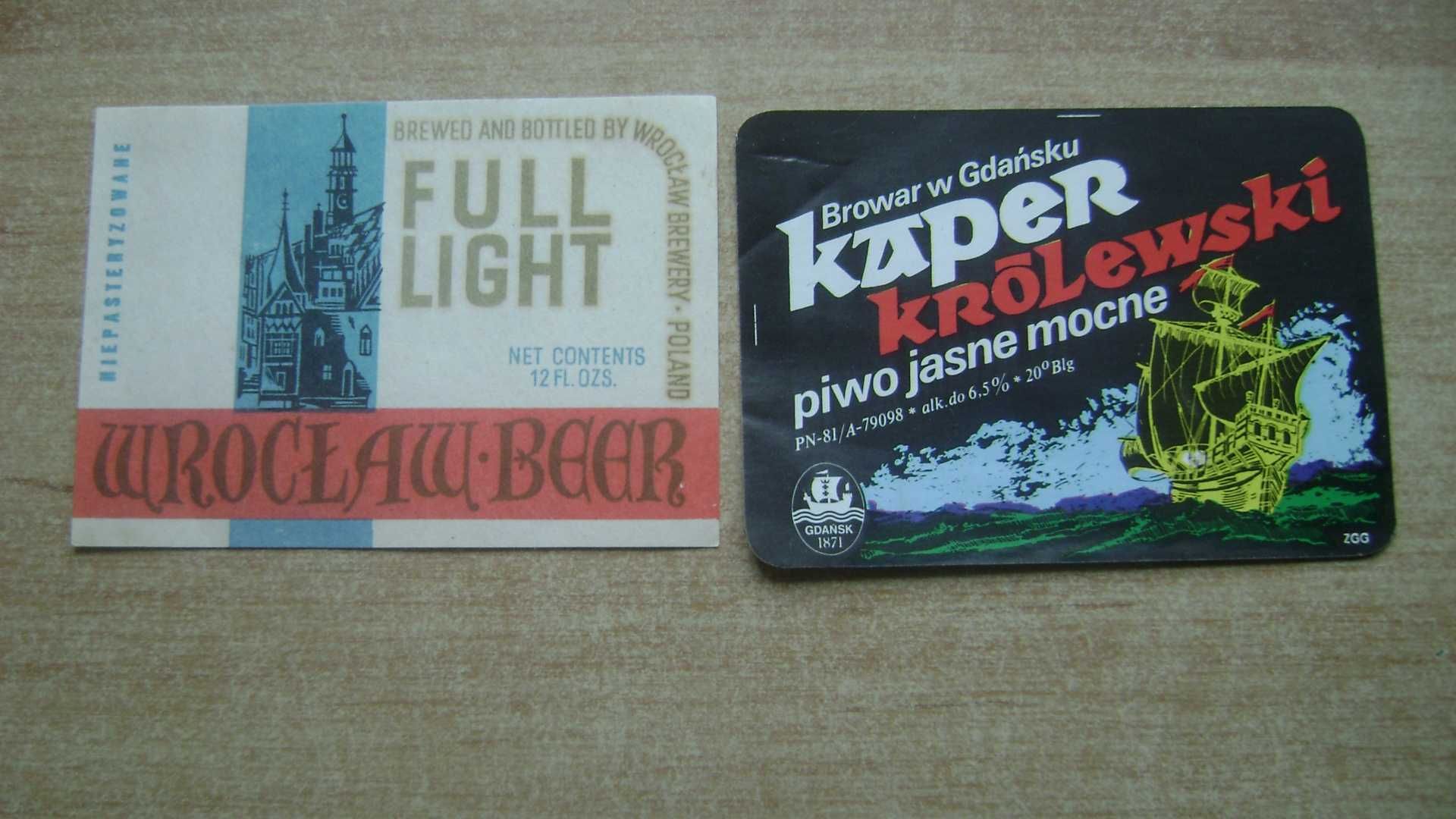 Starocie z PRL - Etykiety piwne z PRL = Zestaw 13 sztuk do wyboru nr 5