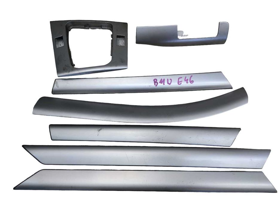 BMW 3 E46 Listwy Ozdobne Dekory Srebrne