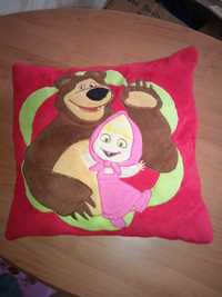 Подушка Маша и Медведь, 35 × 33, диванная, для детской