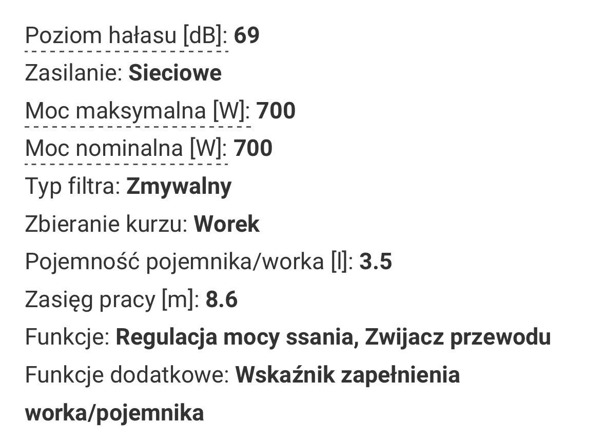 Odkurzacz HOOVER TXL20PET 011 super stan
