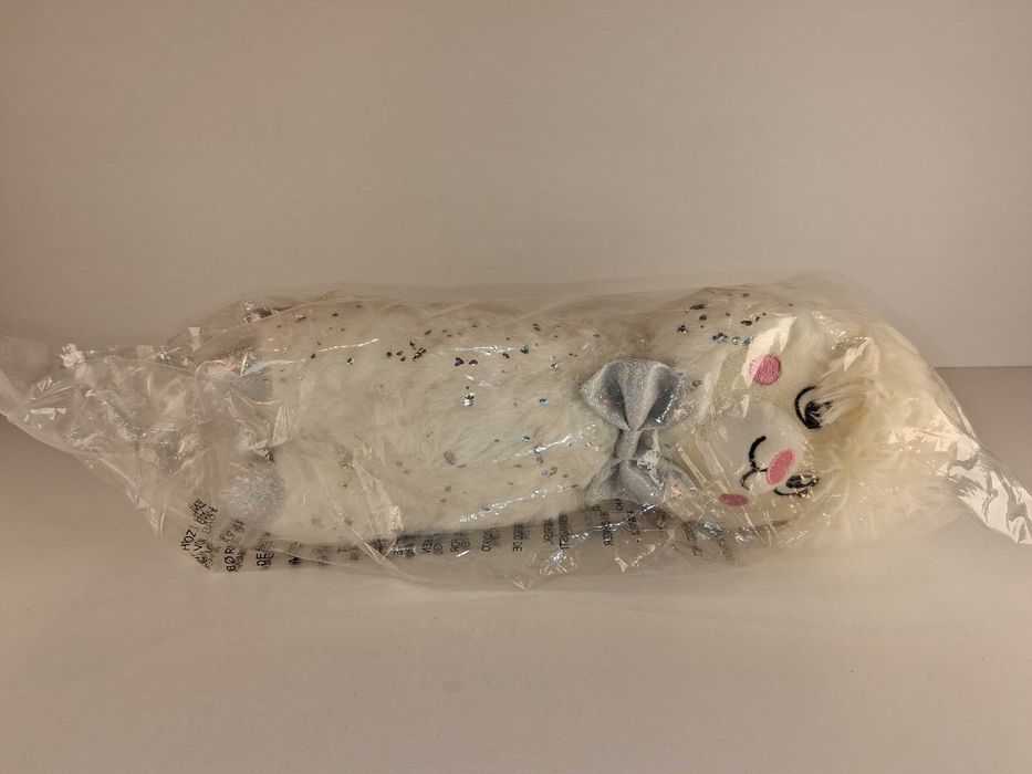 B087 Pluszak Lama Biała z Brokatem Przytulanka 30 cm