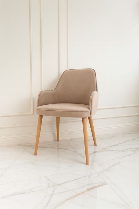 Krzesło tapicerowane do salonu Hugo Producent Tkaniny do wyboru