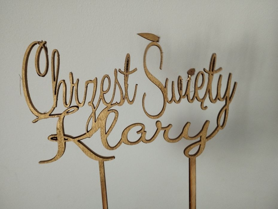 Topper na tort chrzest Święty Klara