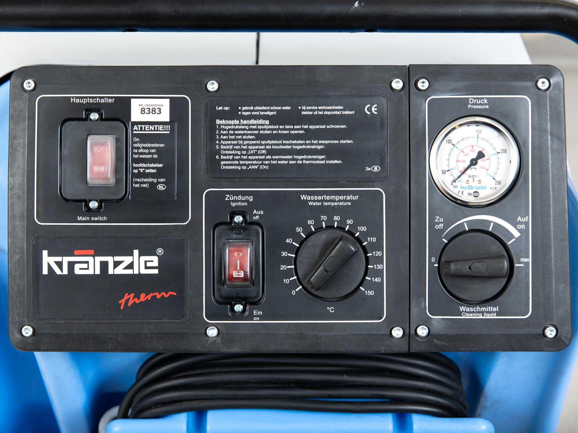 MYJKA CIŚNIENIOWA KRANZLE THERM 1160, 160bar 1160l/h 6,4kW 9000 netto