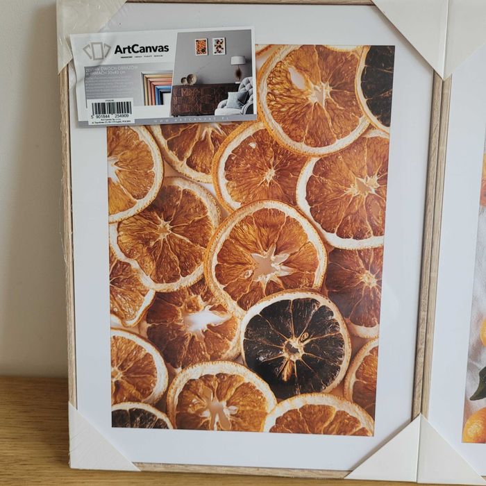 Obraz Pomarańcze 2 elementy 30 x 40 cm - NOWE