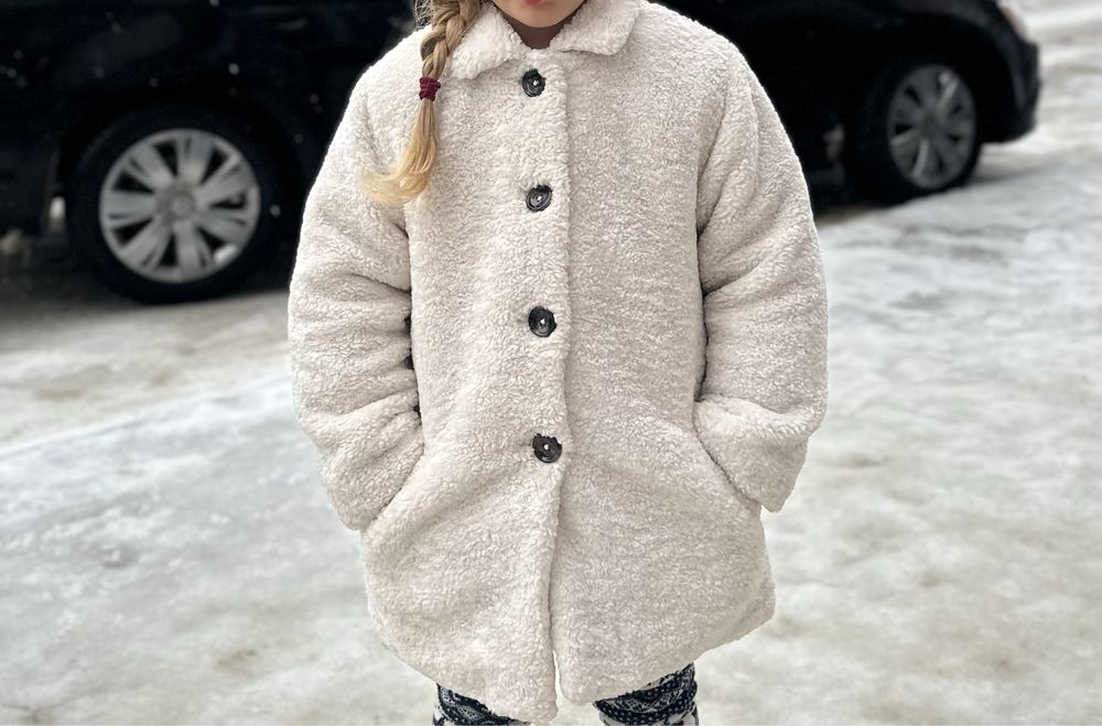 Шубка,шуба next,пальто біле