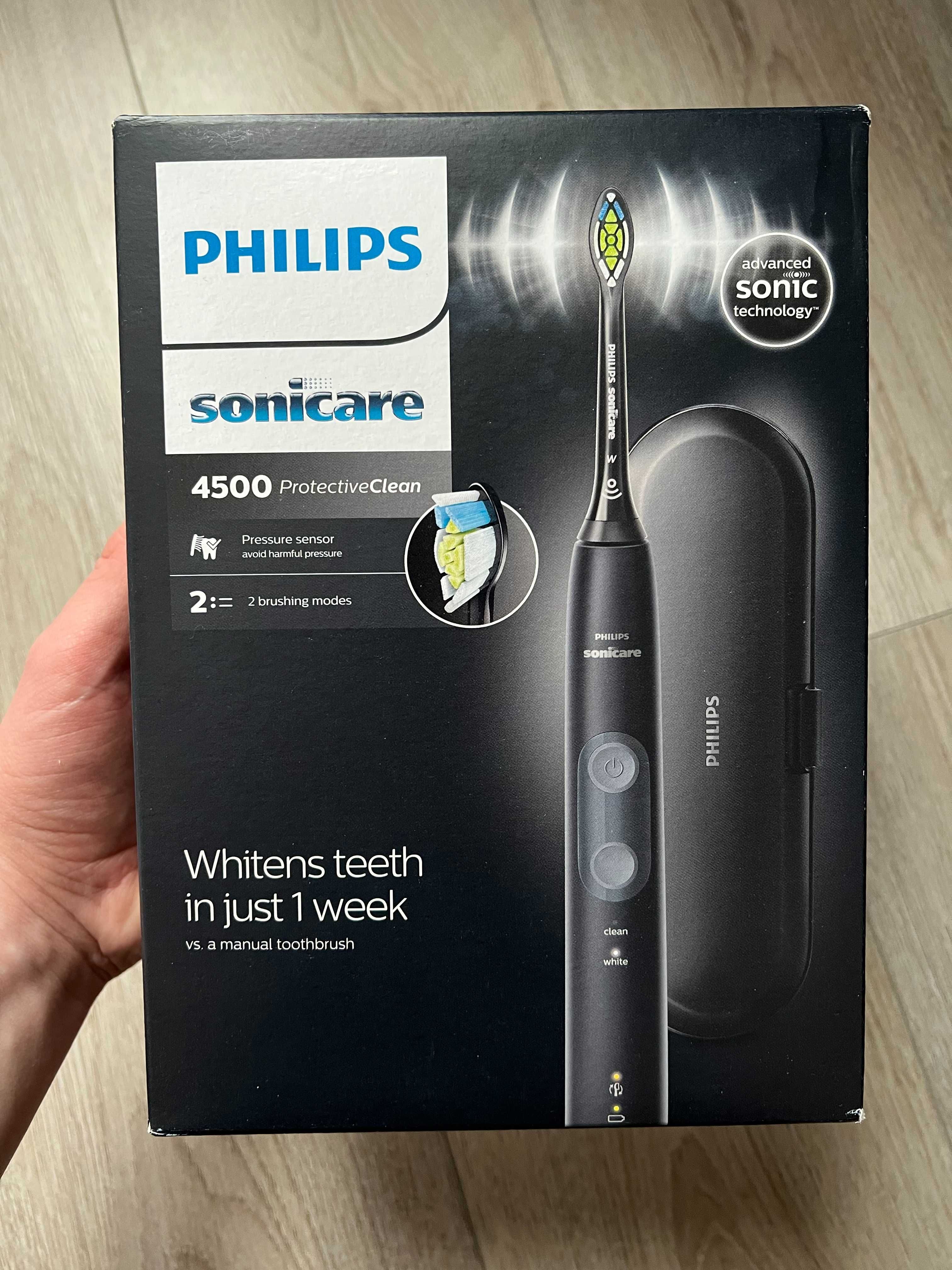 Зубна щітка Philips Sonicare 4500 Black + Case