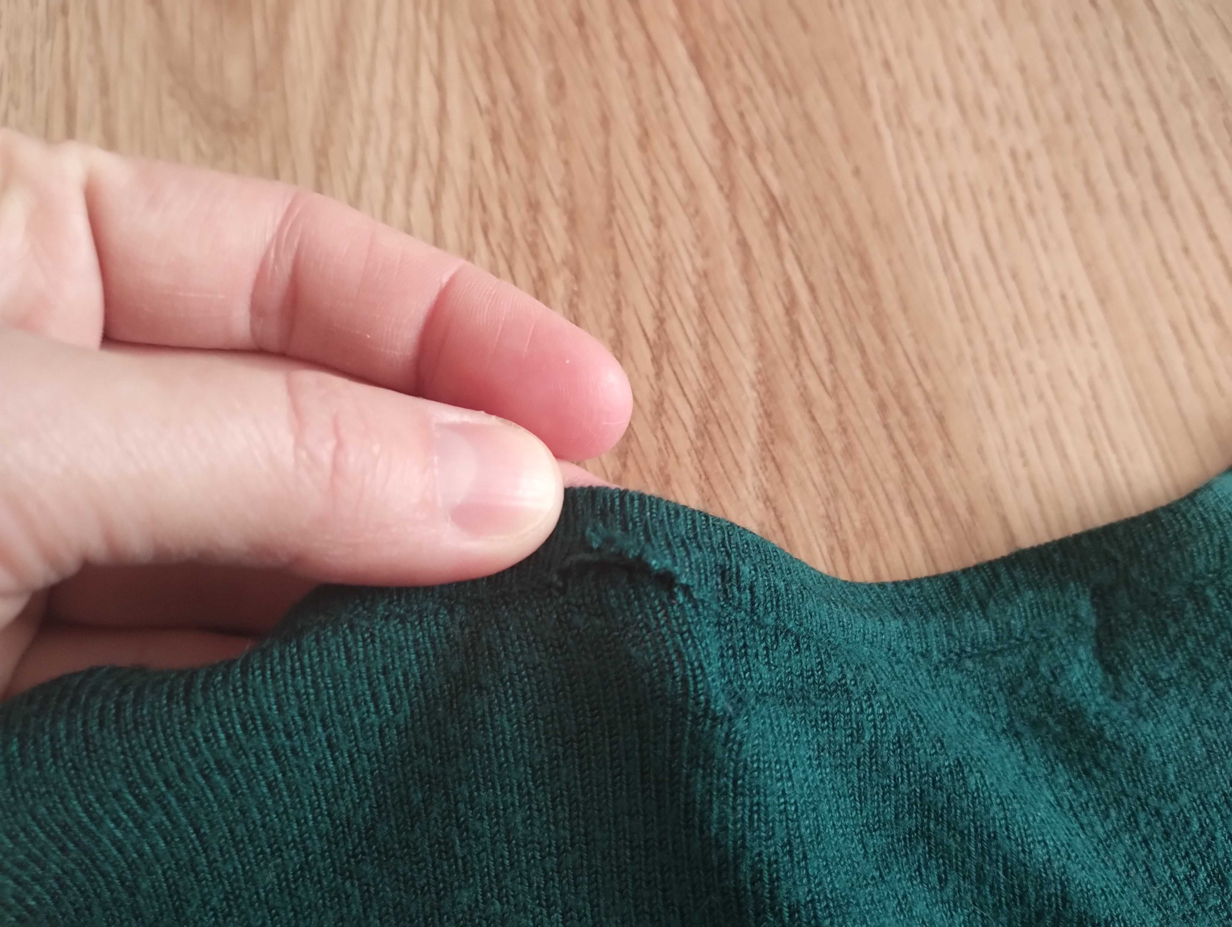 Sweter rozpinany damski cienki zielony szmaragdowy 40-42 lub L-XL