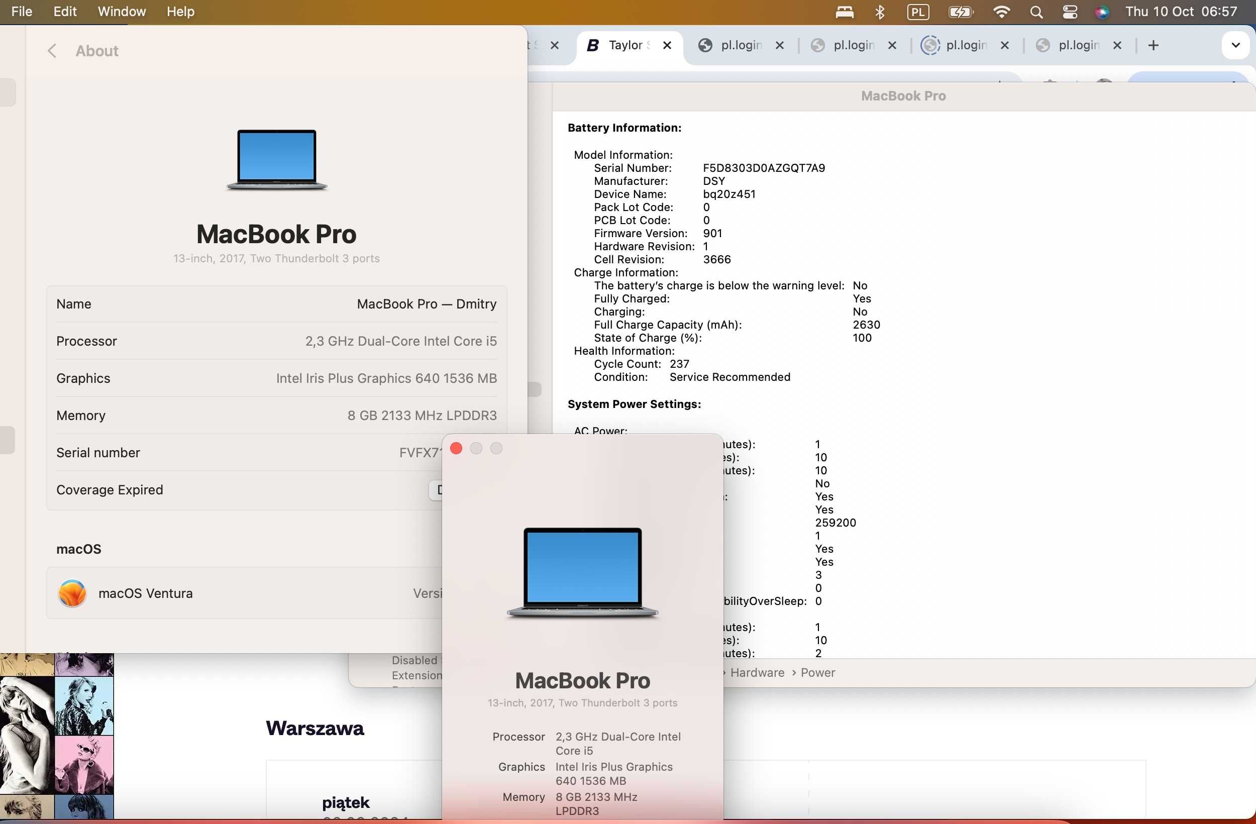 MacBook Pro 13" A1708 ru/en 8/256 GB i5 2.3 Space Gray 2017