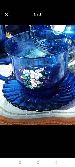 Szkliwo szafirowe vintage