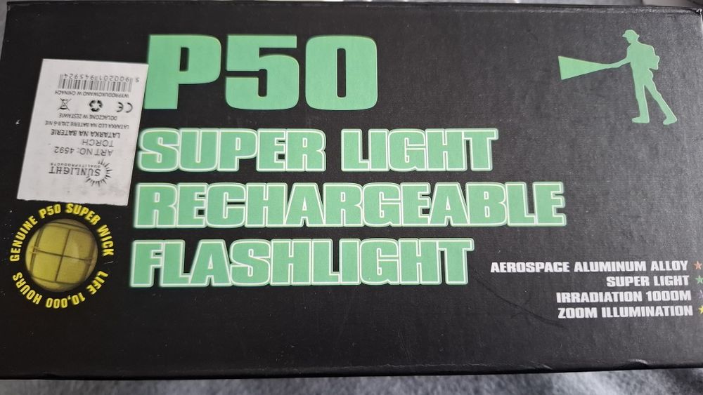 Latarka led 2000 lumen 1000m zasięgu P50