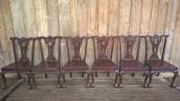Wiktoriańskie krzesła tekowe