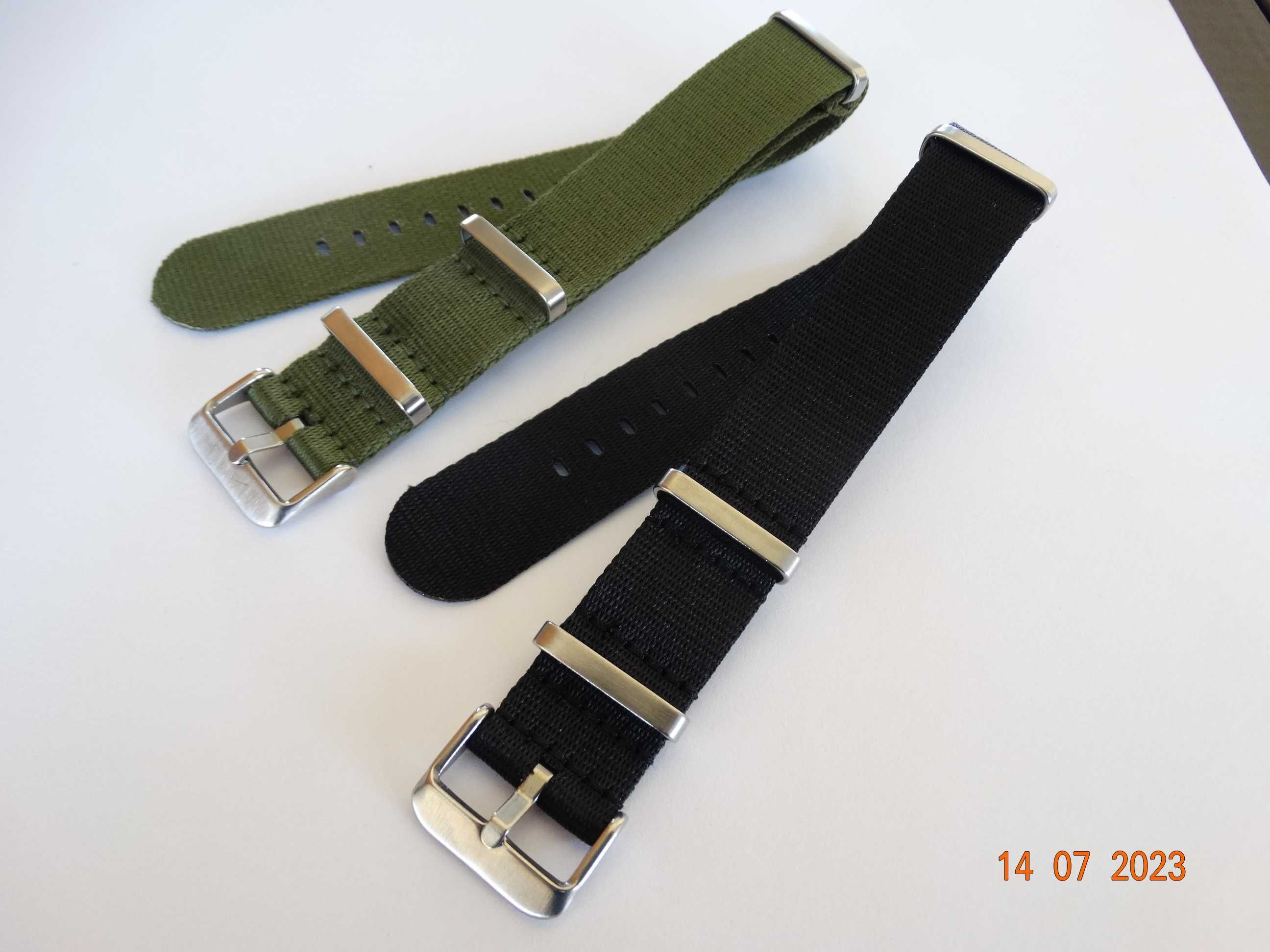 Pasek nylonowy NATO 20mm do zegarka solidne klamry okucia