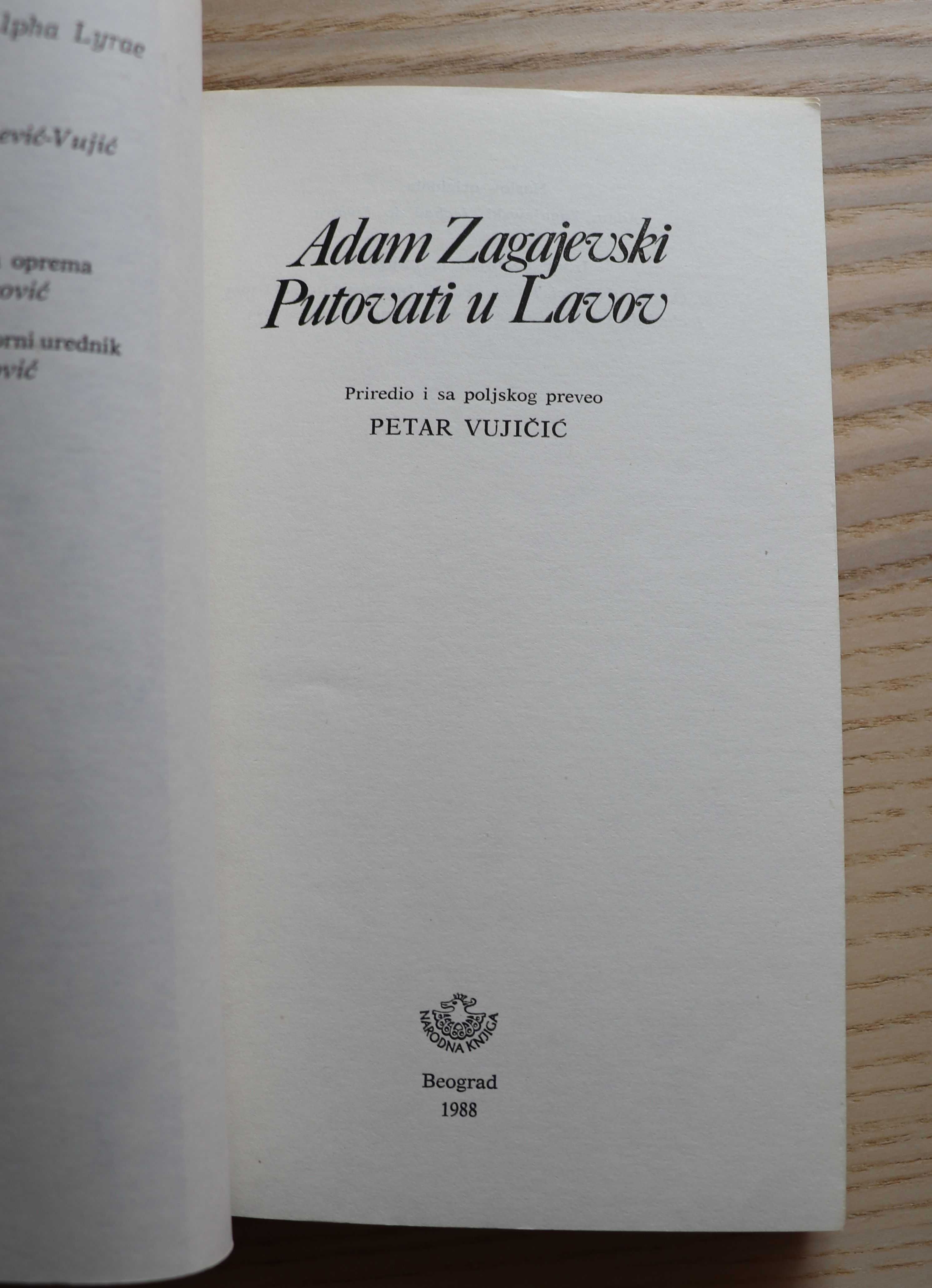 Adam Zagajewski Jechać do Lwowa język serbski Belgrad 1988