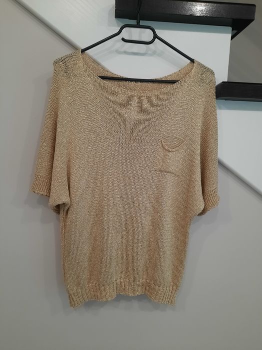 Śliczna bluzka włoska New colllection jakość premium złota nitka