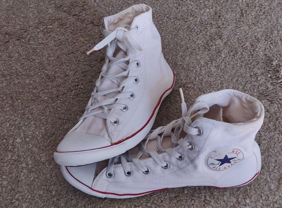 trampki białe CONVERSE - rozmiar 7 1/2 (38) - używane
