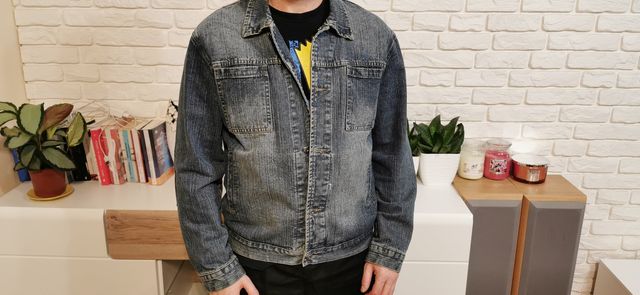 Kurtka jeansowa, używana, męska, firmy Trang.