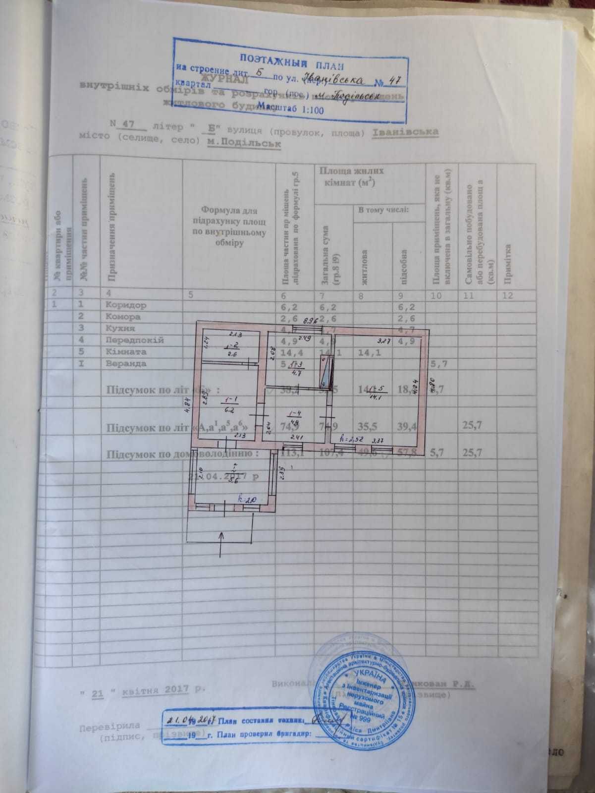 Продам будинок за адресою м. Подільськ вул. Іванівська 47 (Цюрупи)
