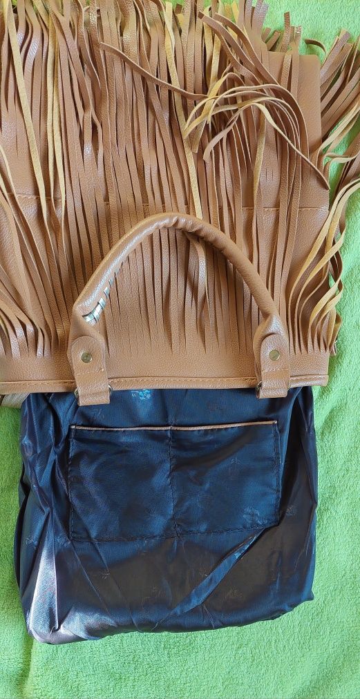Torebka/Boho/Frędzle/Camel