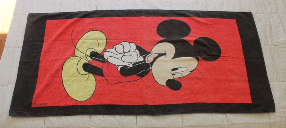 Toalha de praia de algodão para criança Rato Mickey da Disney