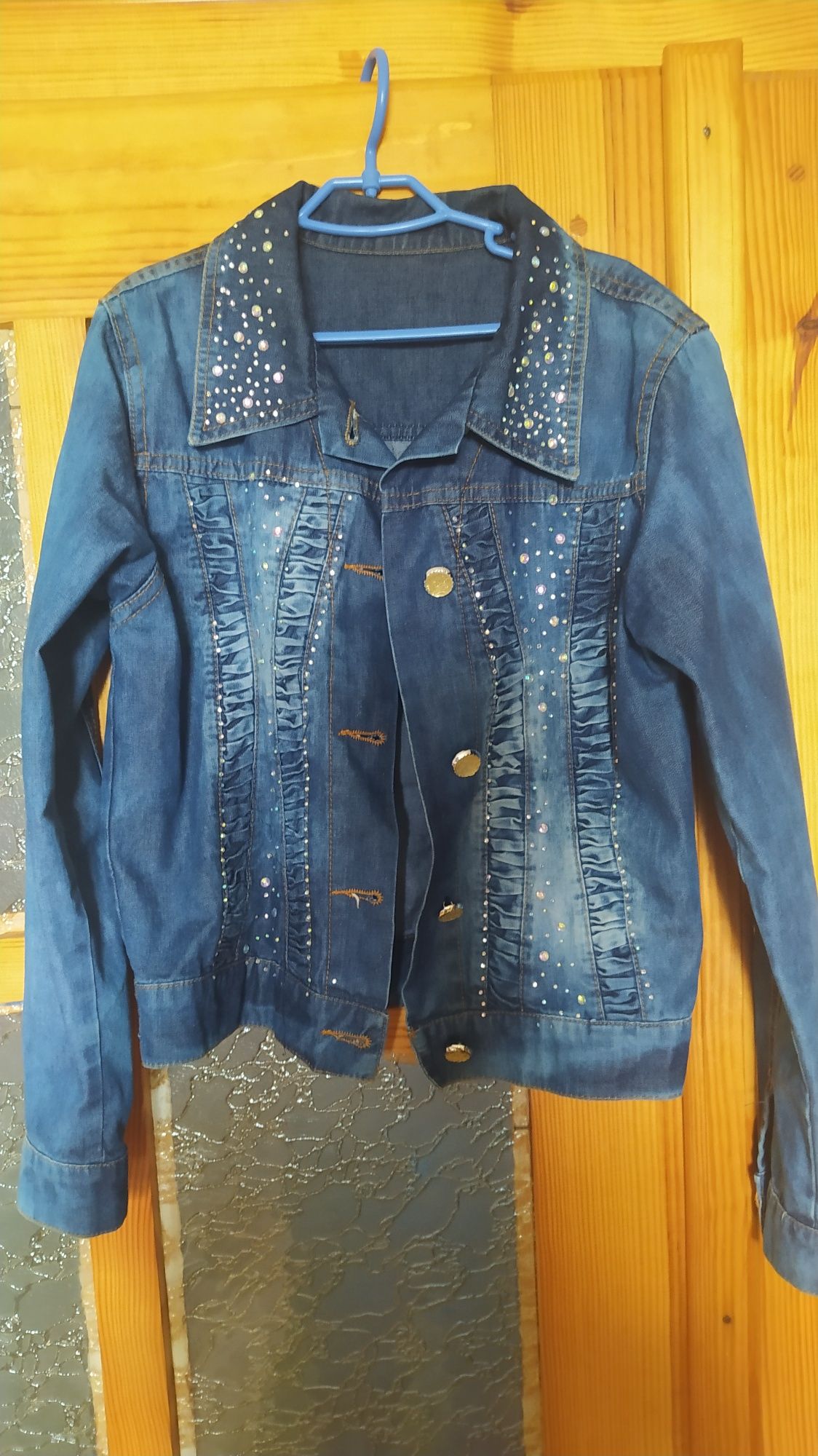 Джинсова курточка для дівчинки, синя