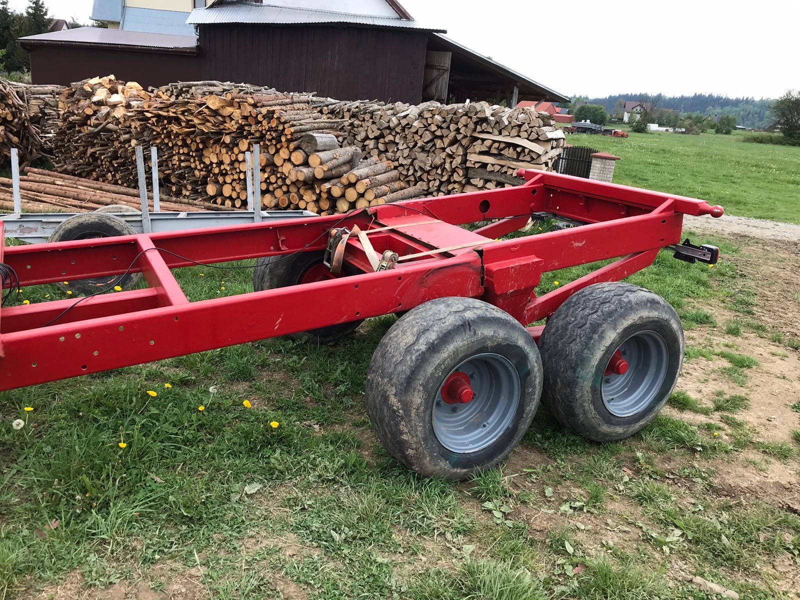 Tandem wywrotka rolnicza przyczepka przyczepa dwuosiowa