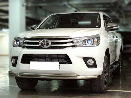 Кенгурятники Toyota Hilux 2008-2021 пороги защита бампера дуги в кузов