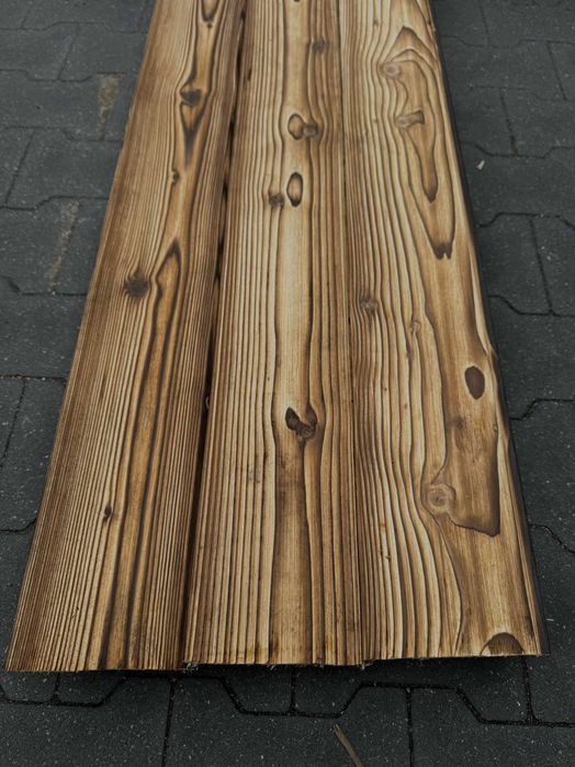 Deski elewacyjne opalane Shou Sugi Ban Podbitka Szalówka deska opalana