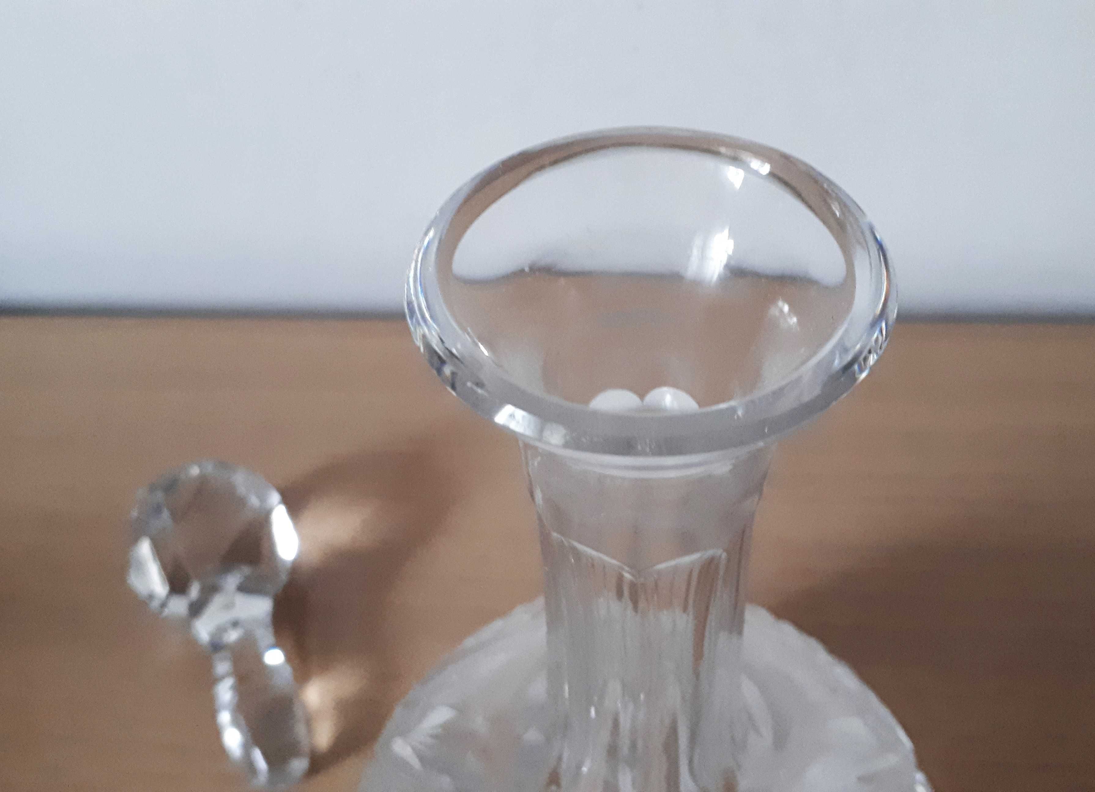 karafka z kieliszkami szkło kryształ vintage