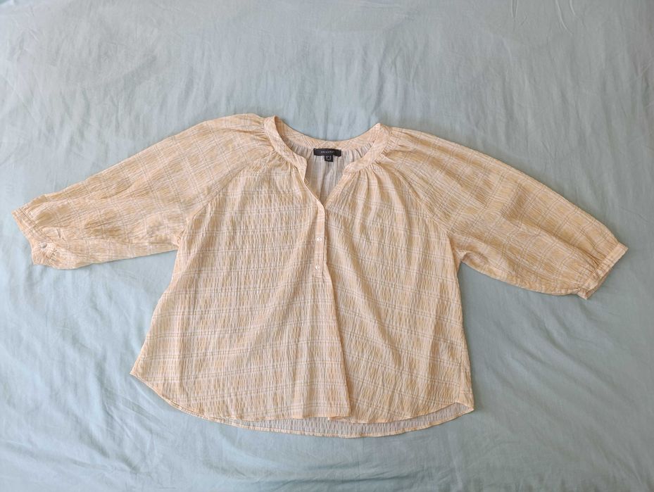 Bluzka damska Primark r. 46 blady żółty | lekka, przewiewna, poliester