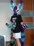 Furry fursuit dino maska mini partial