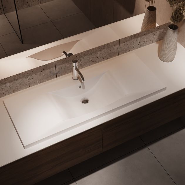 Раковина глянцева врізна Amidicon Liza 120 см 1200:480
