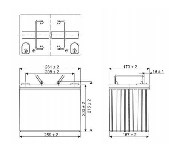 Akumulator UPS EUROPOWER 12V 80Ah AGM Model UPS 12 - 80  OKAZJA 60 KW