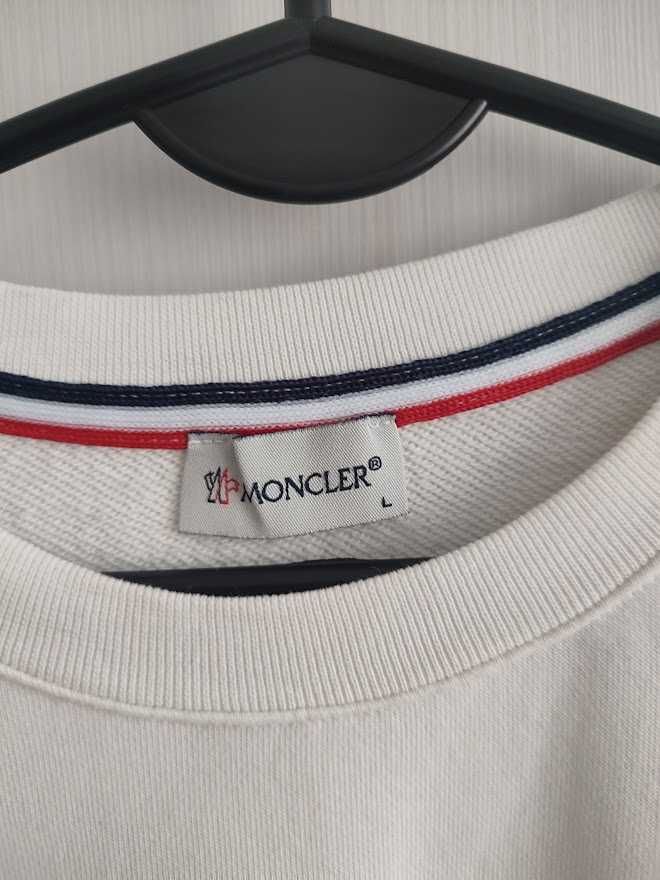 Biała Męska Bluza Moncler L