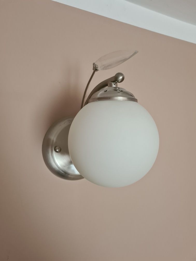 Lampa kinkiet ścienny biała kula -3szt