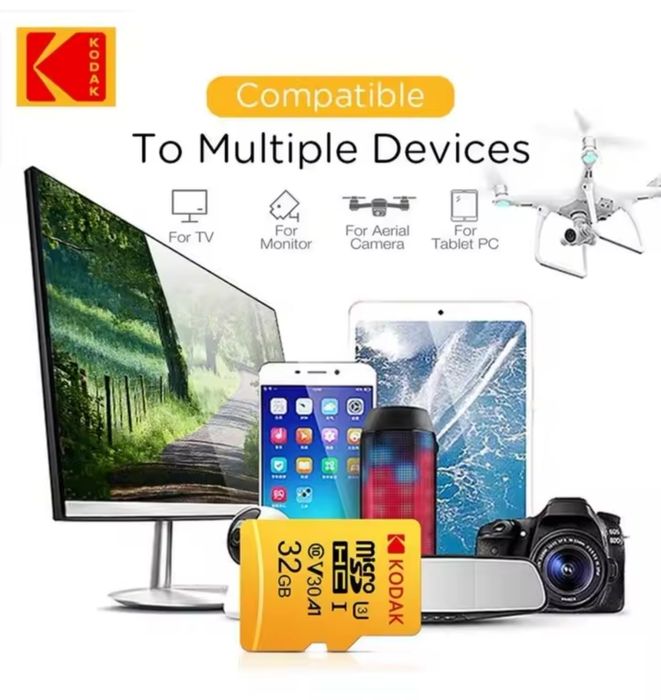 Оригінальні карти пам'яті Kodak microSD 32Gb 64Gb 128Gb 256Gb
