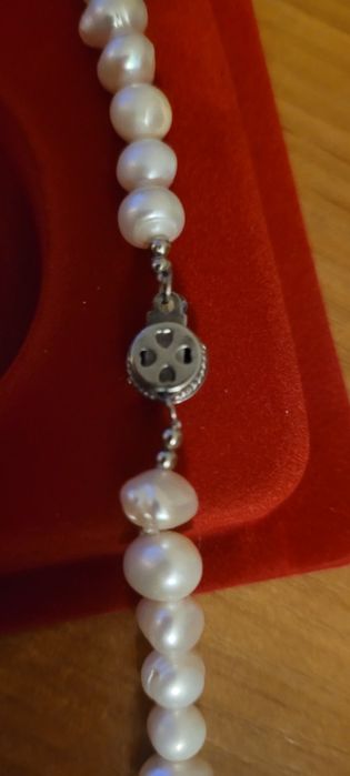 Naszyjnik perły naturalne hodowlane