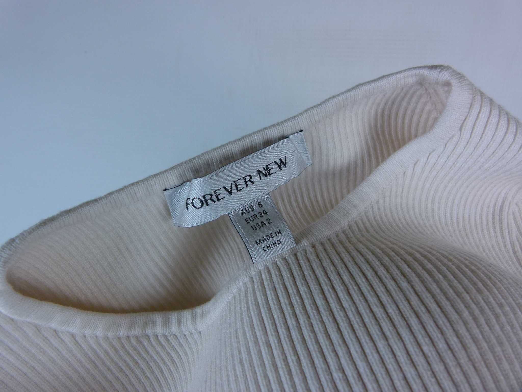 Forever New sukienka maxi ecru prążek satyna - 6 / 34