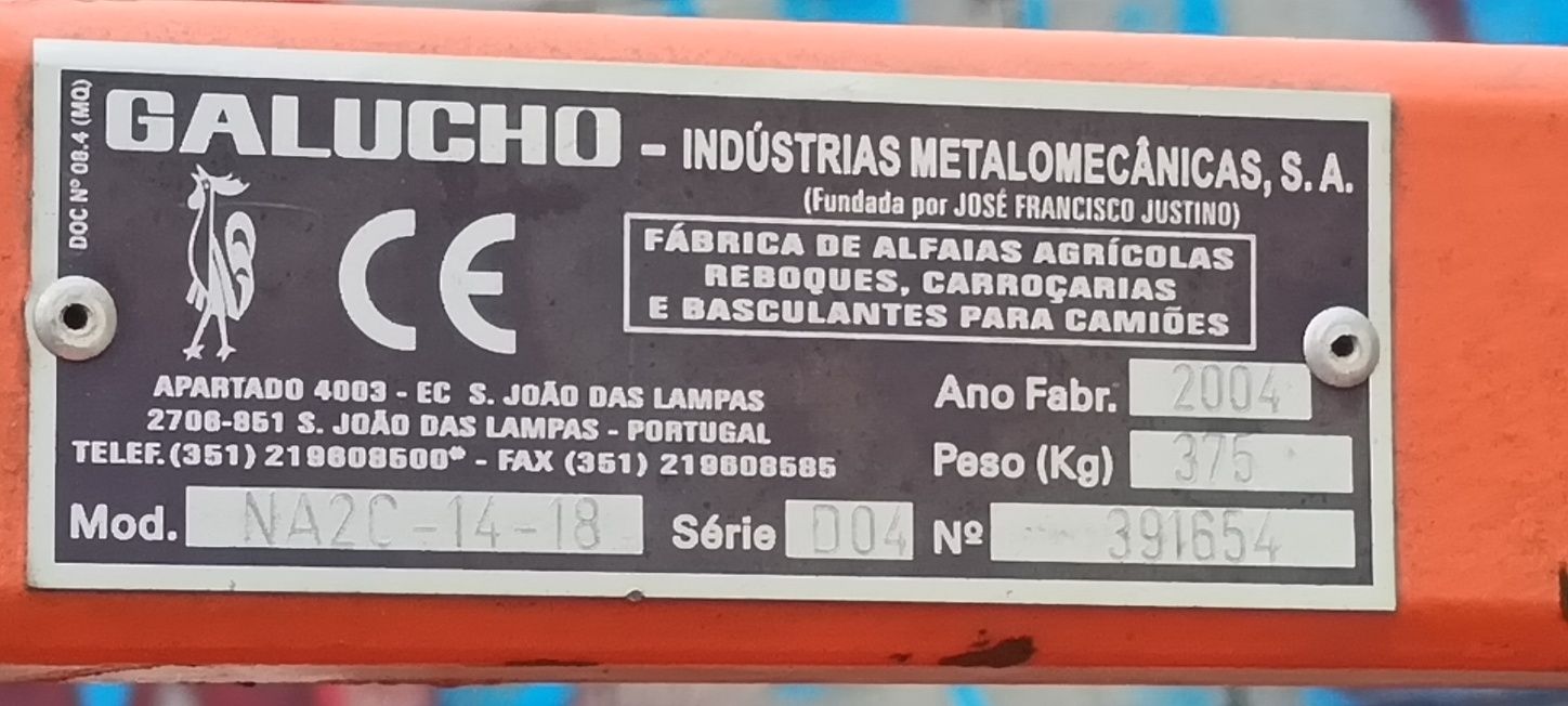 Grade de discos Galucho de 14 discos