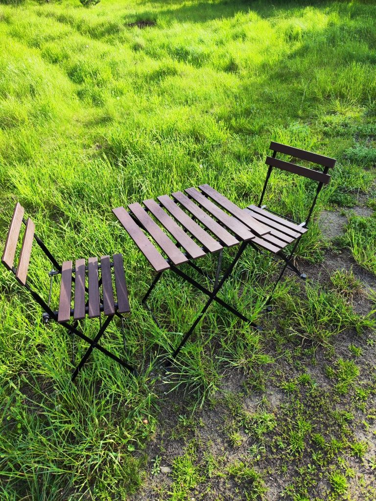Zestaw ogrodowy Ikea tarno stolik i dwa krzesła