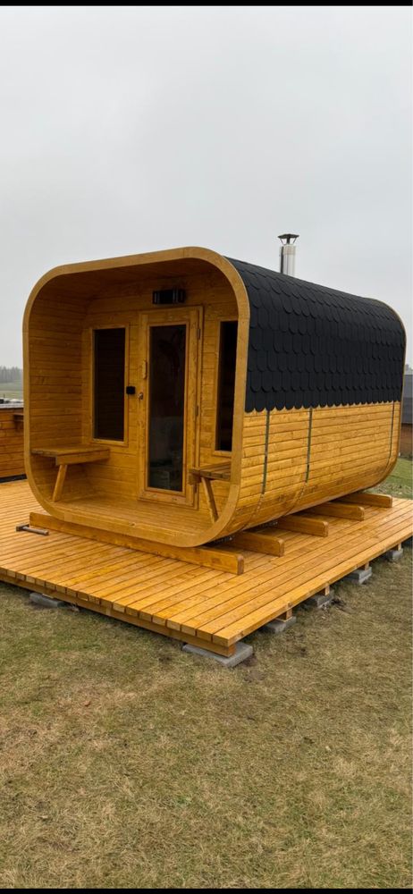 Sauna Ogrodowa 230x235x350cm Beczka Bania