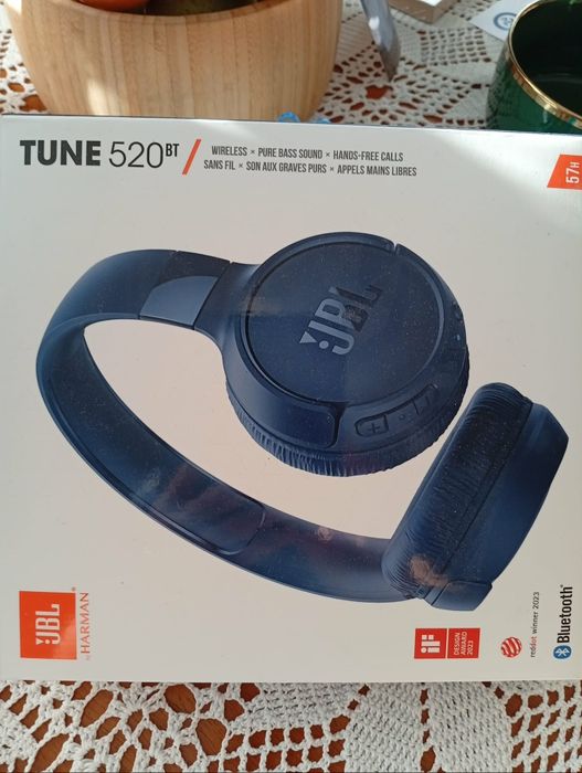 Słuchawki nauszne JBL tune 520bt bluetooth niebieskie bezprzewodowe